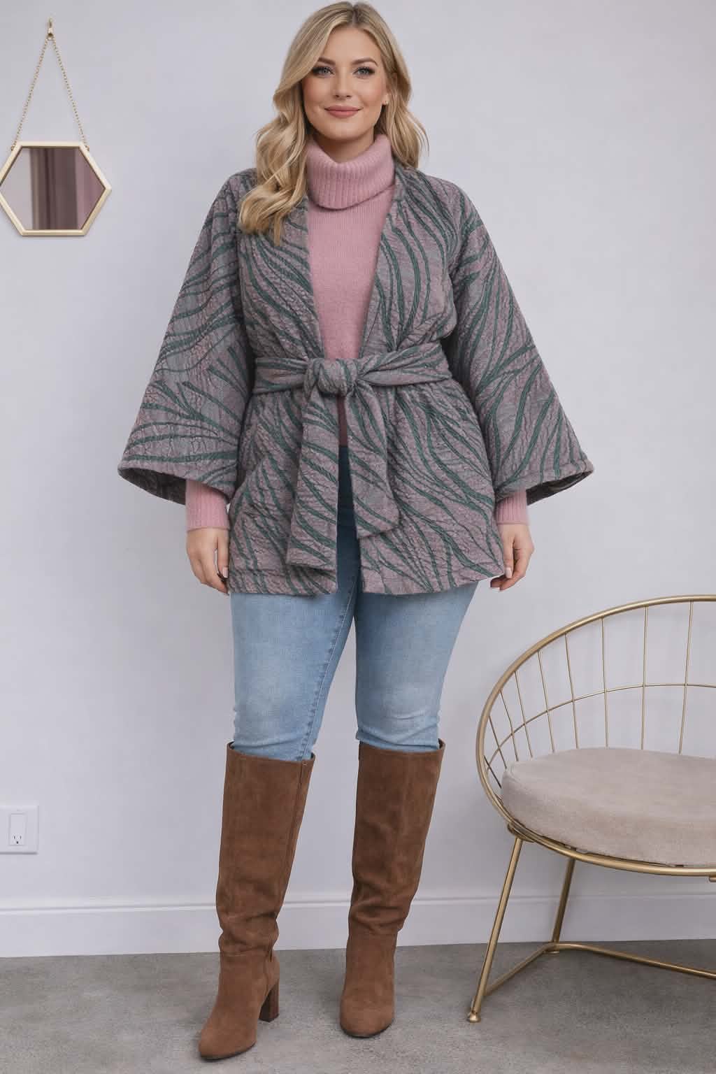 Kimono sartoriale in lana - Artigianale – Made in Italy