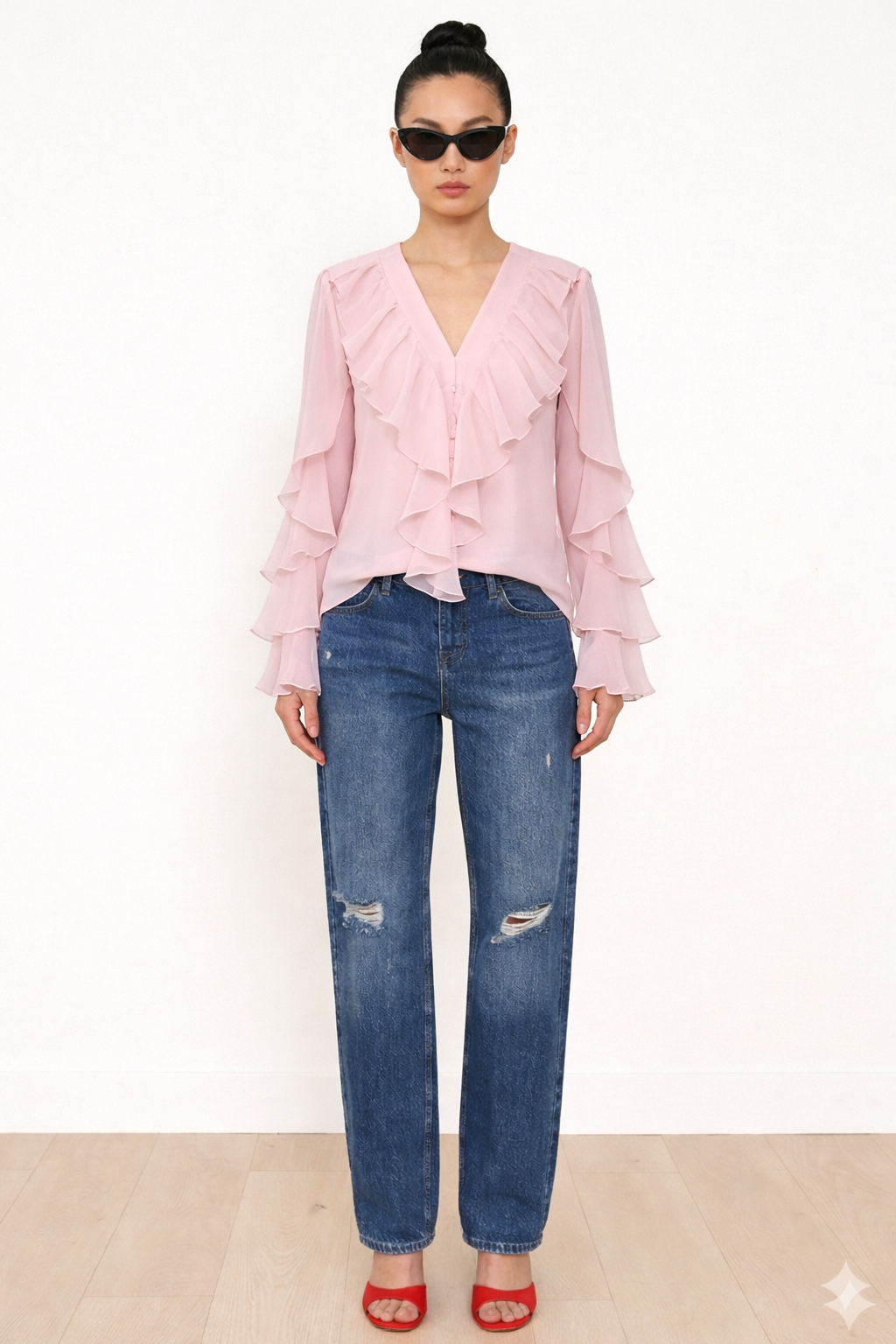 Blusa in georgette