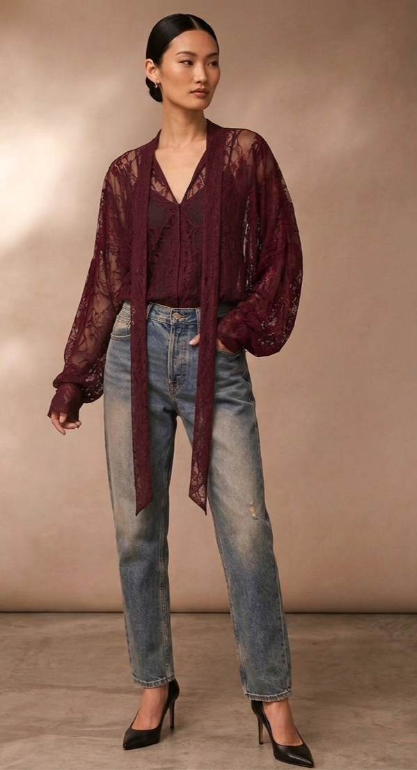 Camicia di pizzo