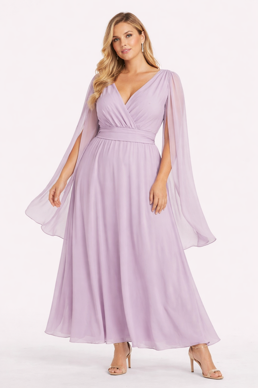 abito curvy lilla front
