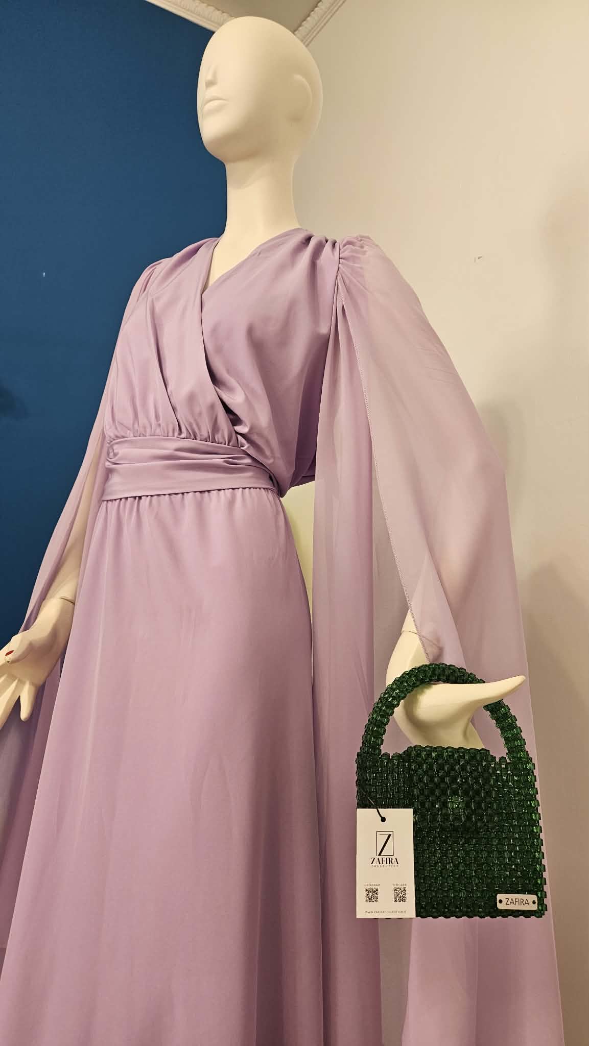 abbinamento lilla verde