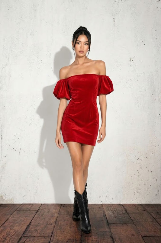 Abito Corto Rosso