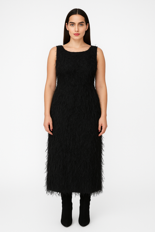 Abito con piume