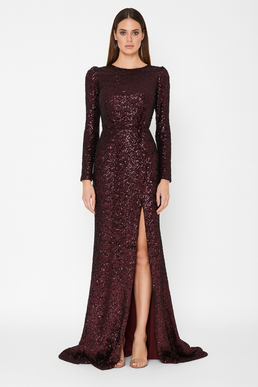 Vestito lungo bordeaux