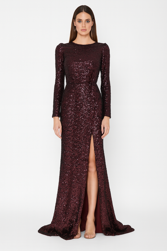 Vestito lungo bordeaux