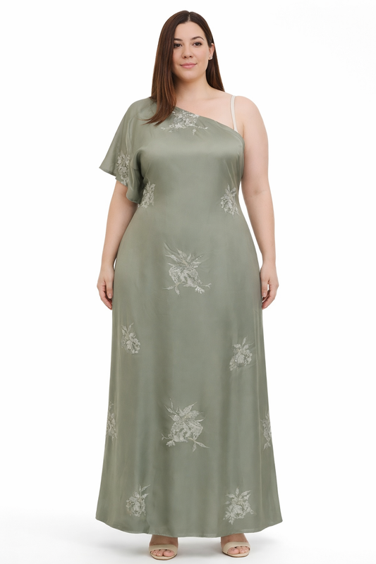 Abito lungo monospalla