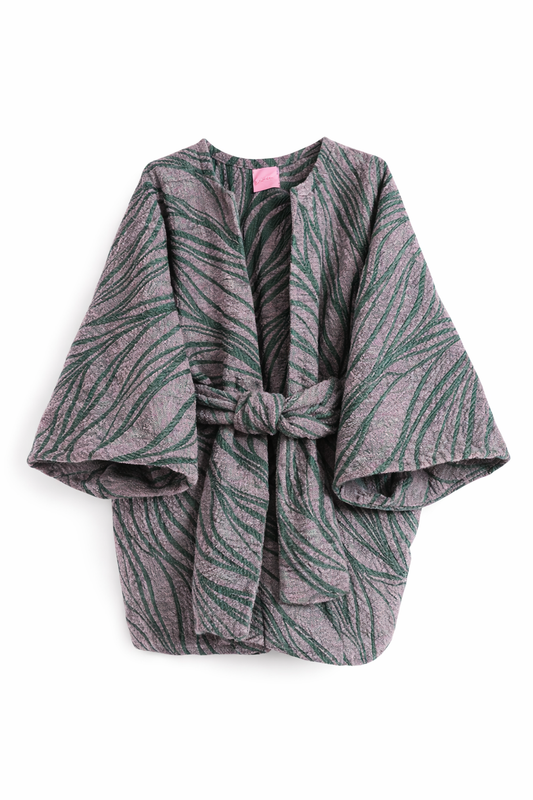 Kimono sartoriale in lana -  Artigianale – Made in Italy