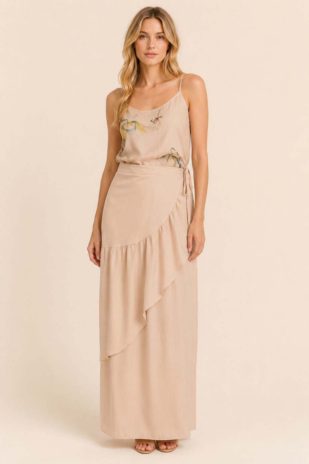 Gonna Lunga Panna con Balza | Stile Boho-Chic | Chiara