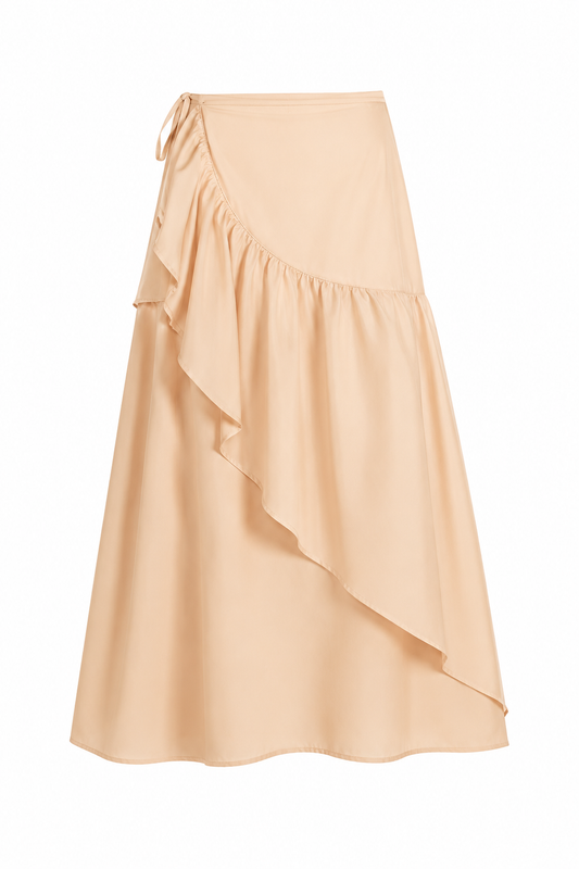 Gonna Lunga Panna con Balza | Stile Boho-Chic | Chiara